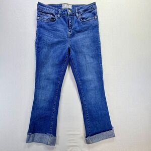 Free People Women's Blue Denim Cropped Jeans W29